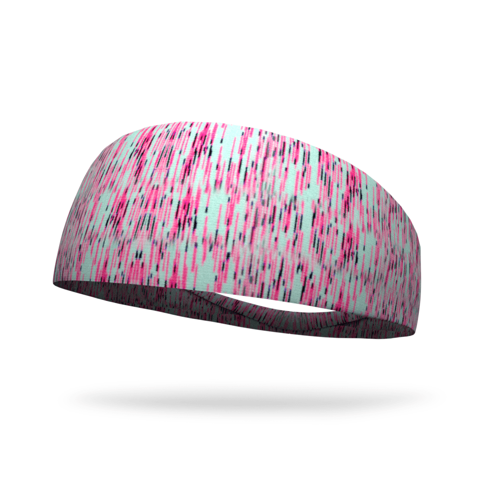 Neon Pink and Mint Static Fashion Headband