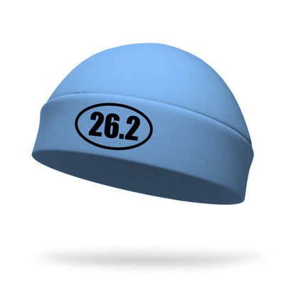 26.2 Wicking Ponytail Hat - Black Logo