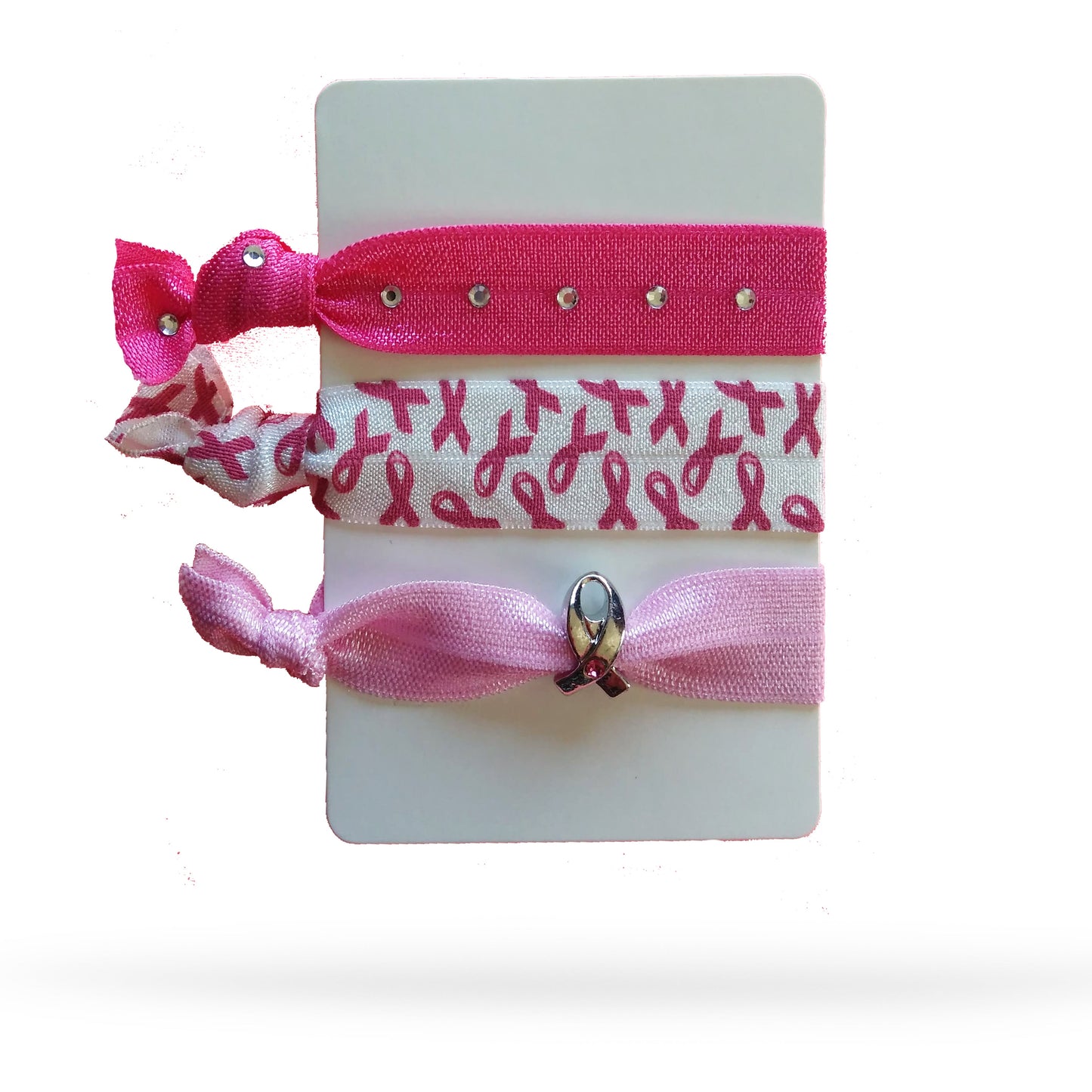 Breast Cancer Awareness Pack of 3 Hair Ties