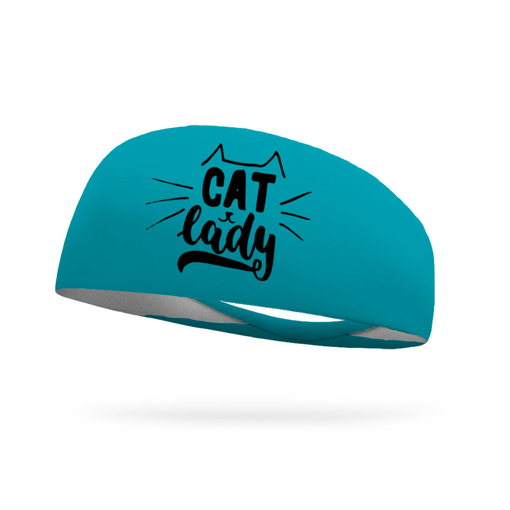 Cat Lady Wicking Performance Headband -Black Logo