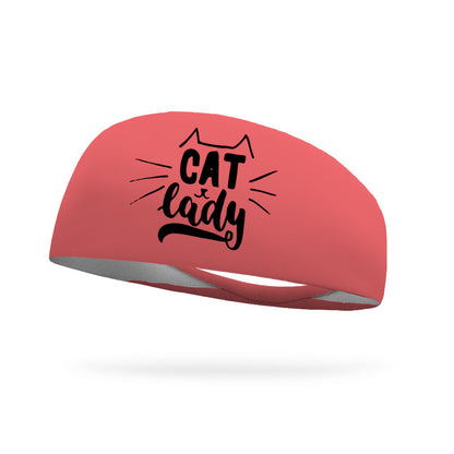 Cat Lady Wicking Performance Headband -Black Logo