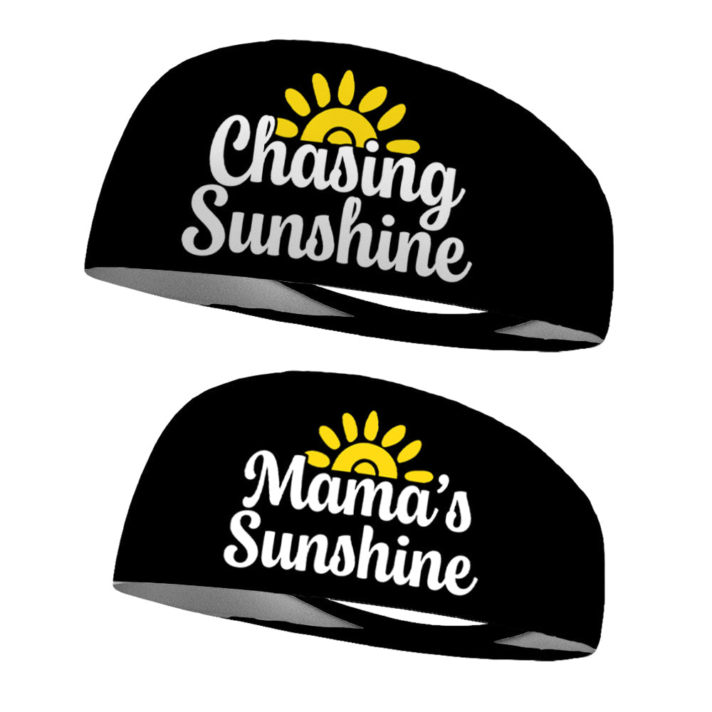 Chasing Sunshine COMBO Black Wicking Headbands