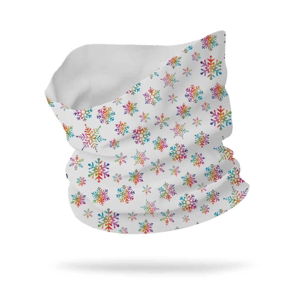 Cheerful Snowfall Neck Gaiter 12" Length