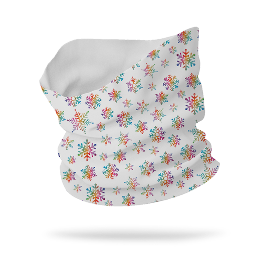 Cheerful Snowfall Neck Gaiter 12" Length