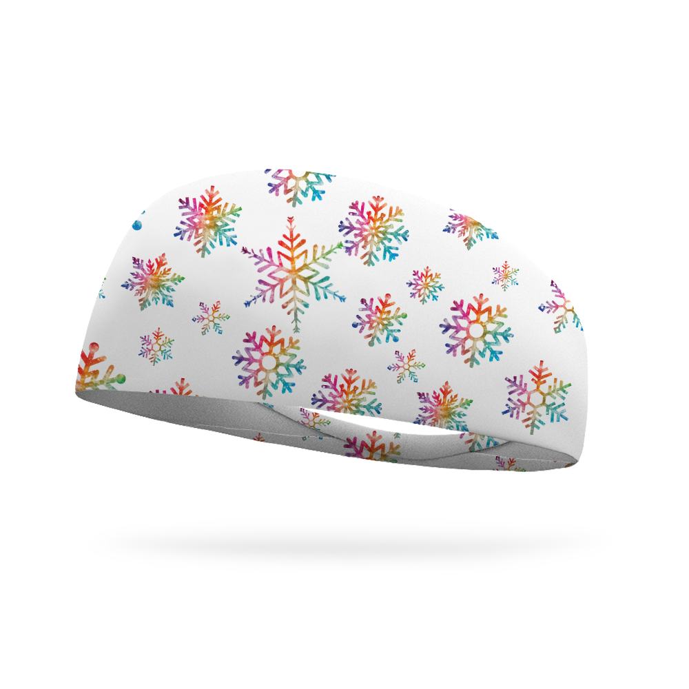 Cheerful Snowfall Wicking Performance Headband