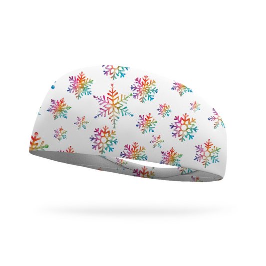 Cheerful Snowfall Wicking Performance Headband