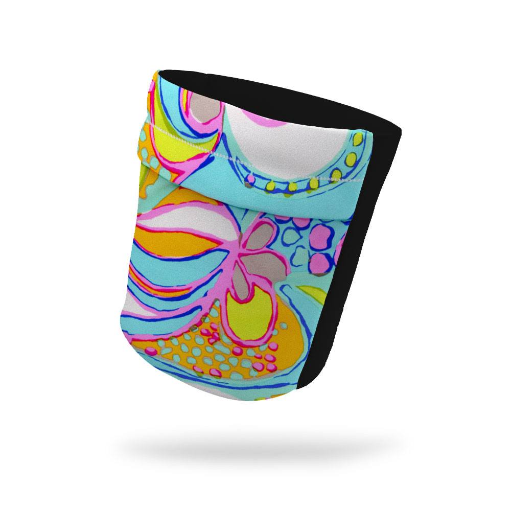 Colorful Abstrct Fashion and Black Wicking Armband 5.25" Height - Bondi Band