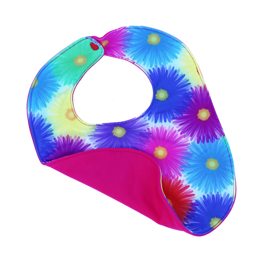 Colorful Daisies Reversible Wicki Bib
