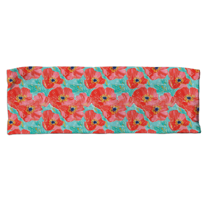 Coral Poppies Wicking Headband