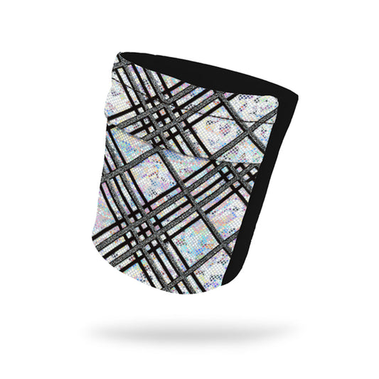 Crisscross Silver Shimmer Wicking Armband 6.22" Height
