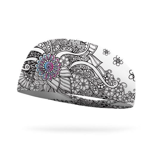 Doodle Floral Trail Wicking Headband - Bondi Band
