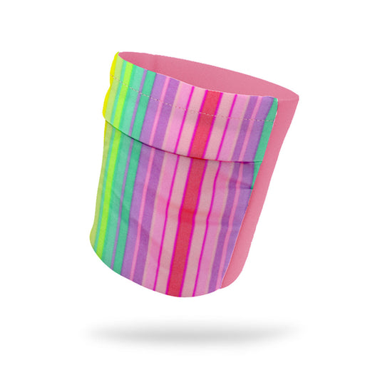 Spring Stripes and Baby Pink Wicking Armband 6.22" Height