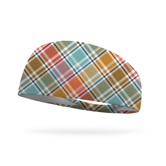Fall Tartan Wicking Performance Headband