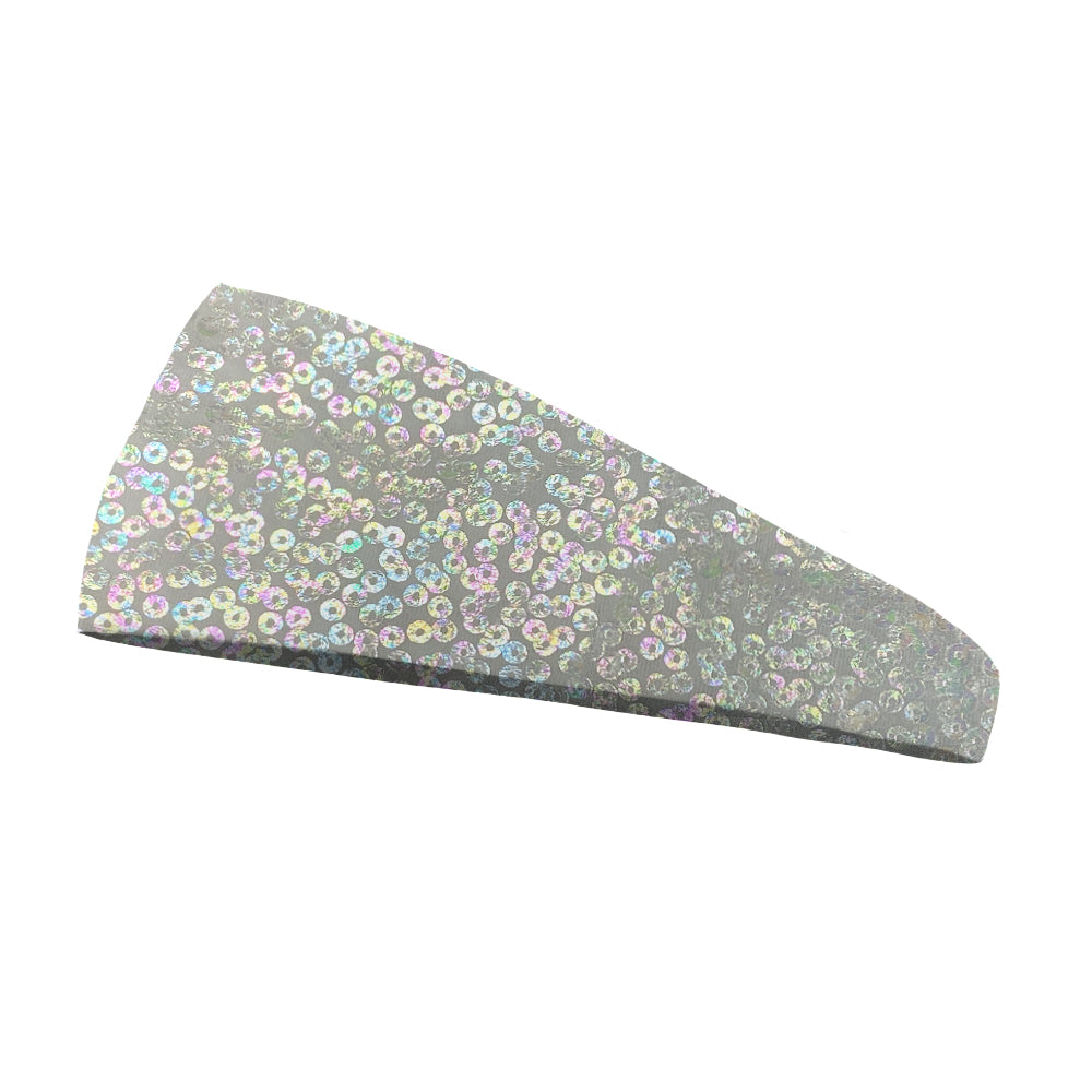 Fashion White Glimmer Shimmer Headband - 4" and 3" Tapered