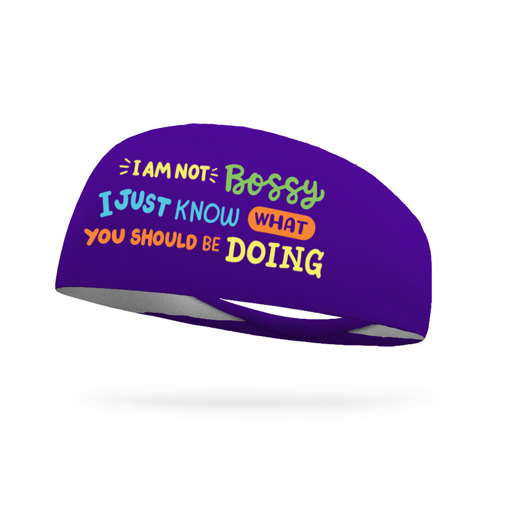 I Am Not Bossy Wicking Headband