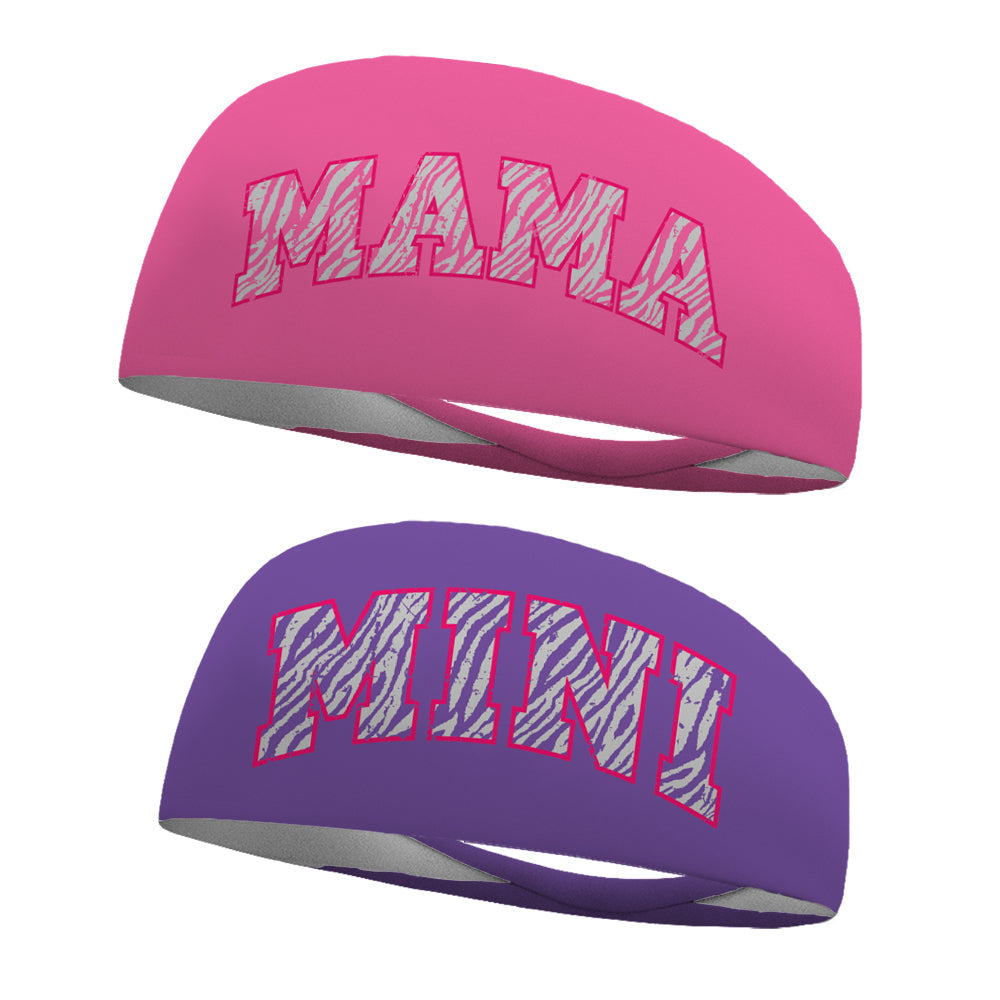 Mama and Mini COMBO Pink and Purple Wicking Headbands