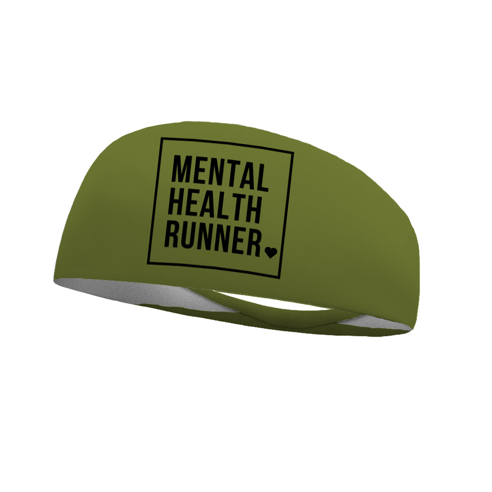 Still I Run Foundation Mental Health Runner (Black Logo) Wicking Headband