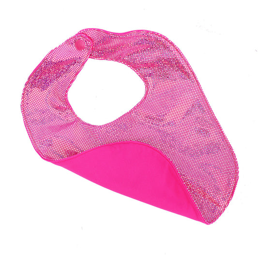 Neon Pink Shimmer Reversible Wicki Bib
