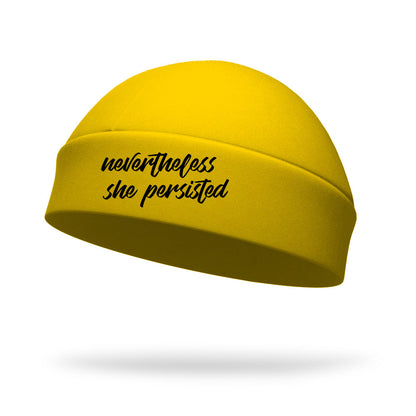 Never the Less She Persisted Wicking Regular Hat - Black Logo