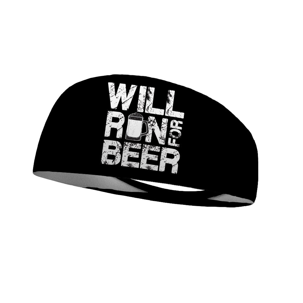 Will Run For Beer (Original) Wicking Headband