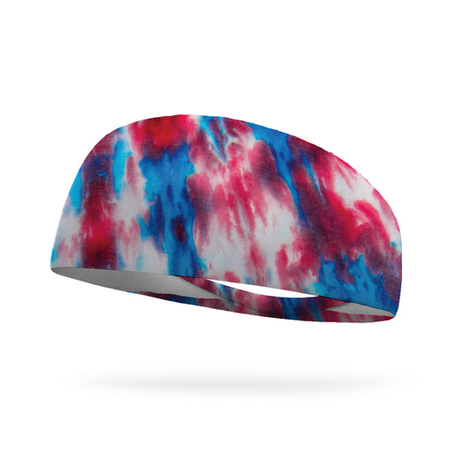 Patriotic Tie Dye Wicking Performance Headband
