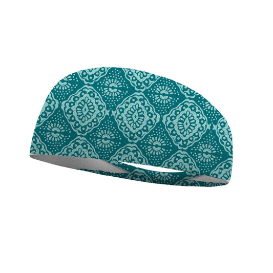 4-inch mermaid crochet patterned headband for adults and kids, featuring a vibrant mermaid-inspired design perfect for casual wear, beach outings, and active lifestyles.