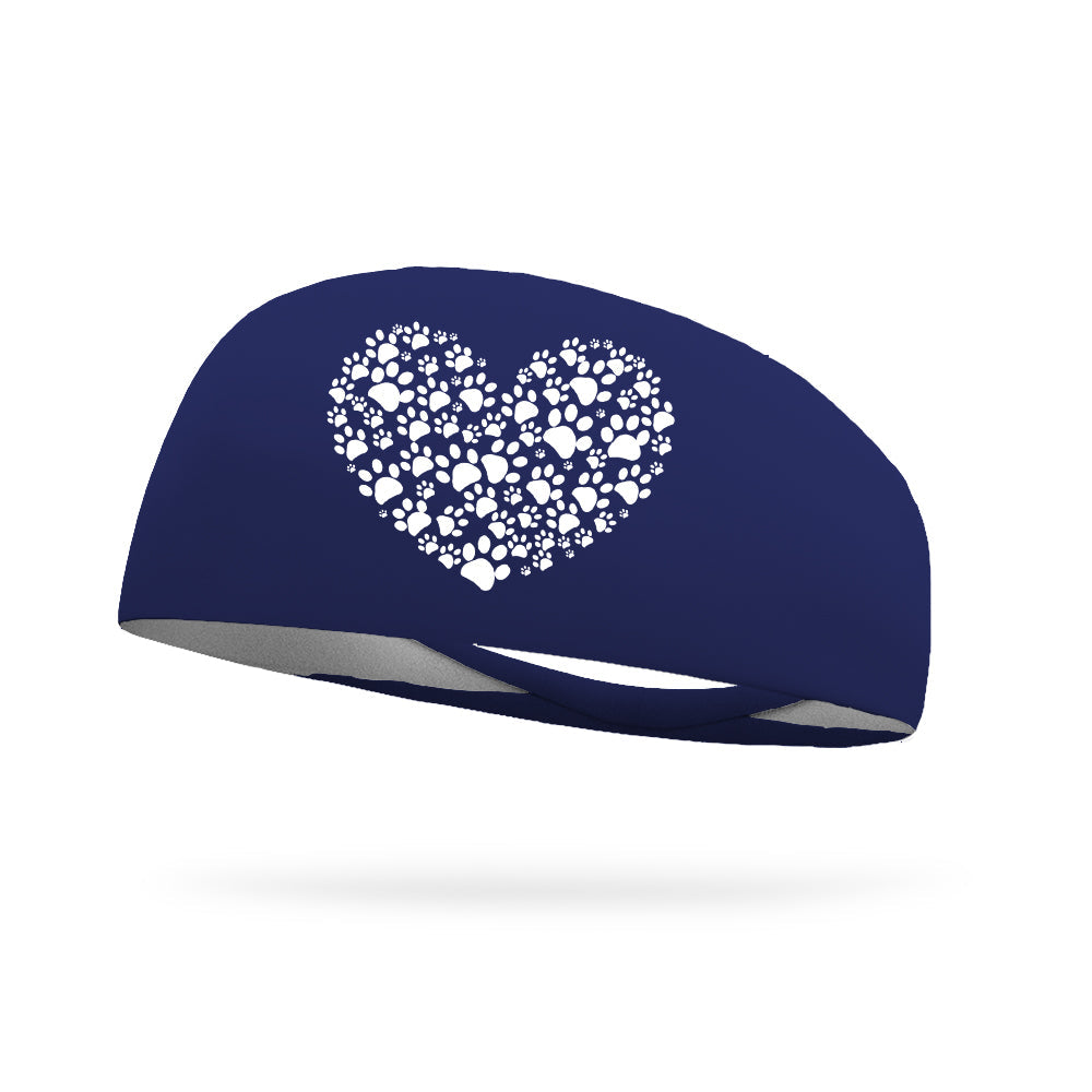 Paw Heart Wicking Performance Headband