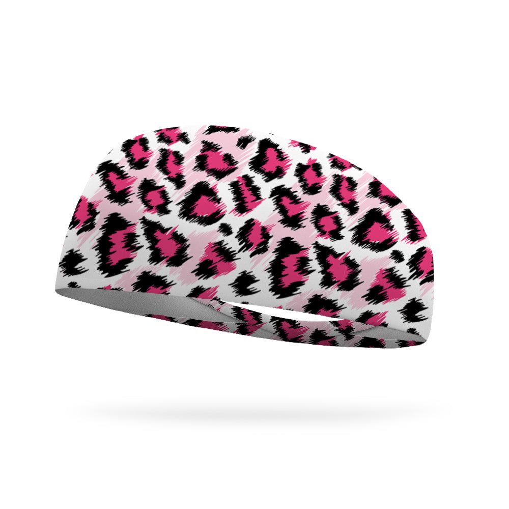 Pink Cheetah Wicking Performance Headband