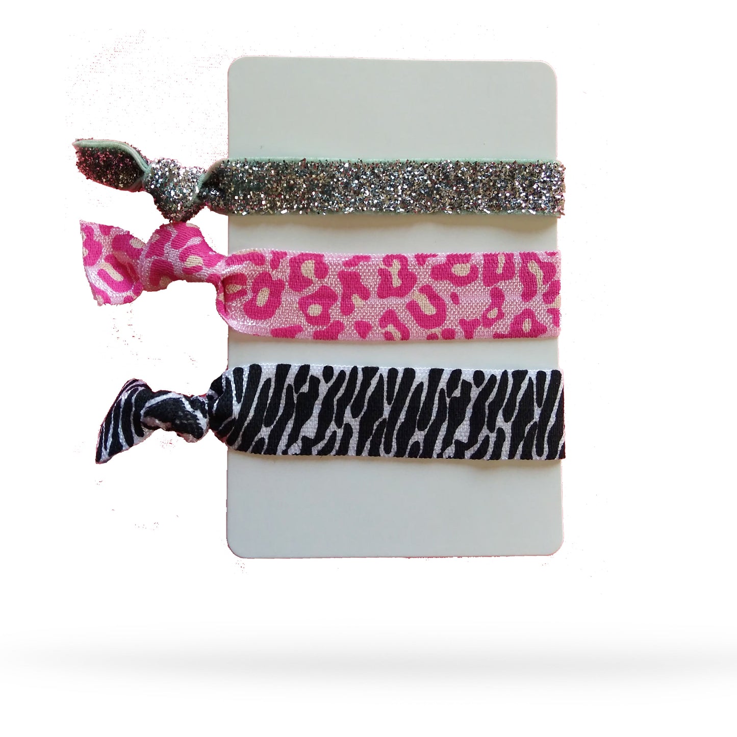 Pink Safari Pack of 3 Hair Ties