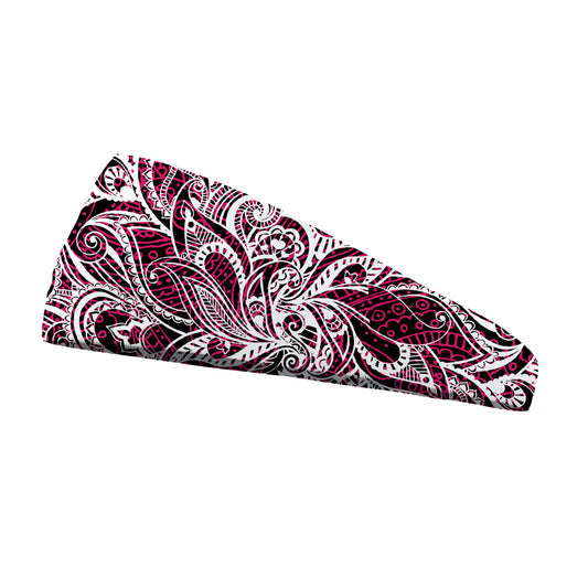 Hot Pink & Black Paisley 4" Tapered