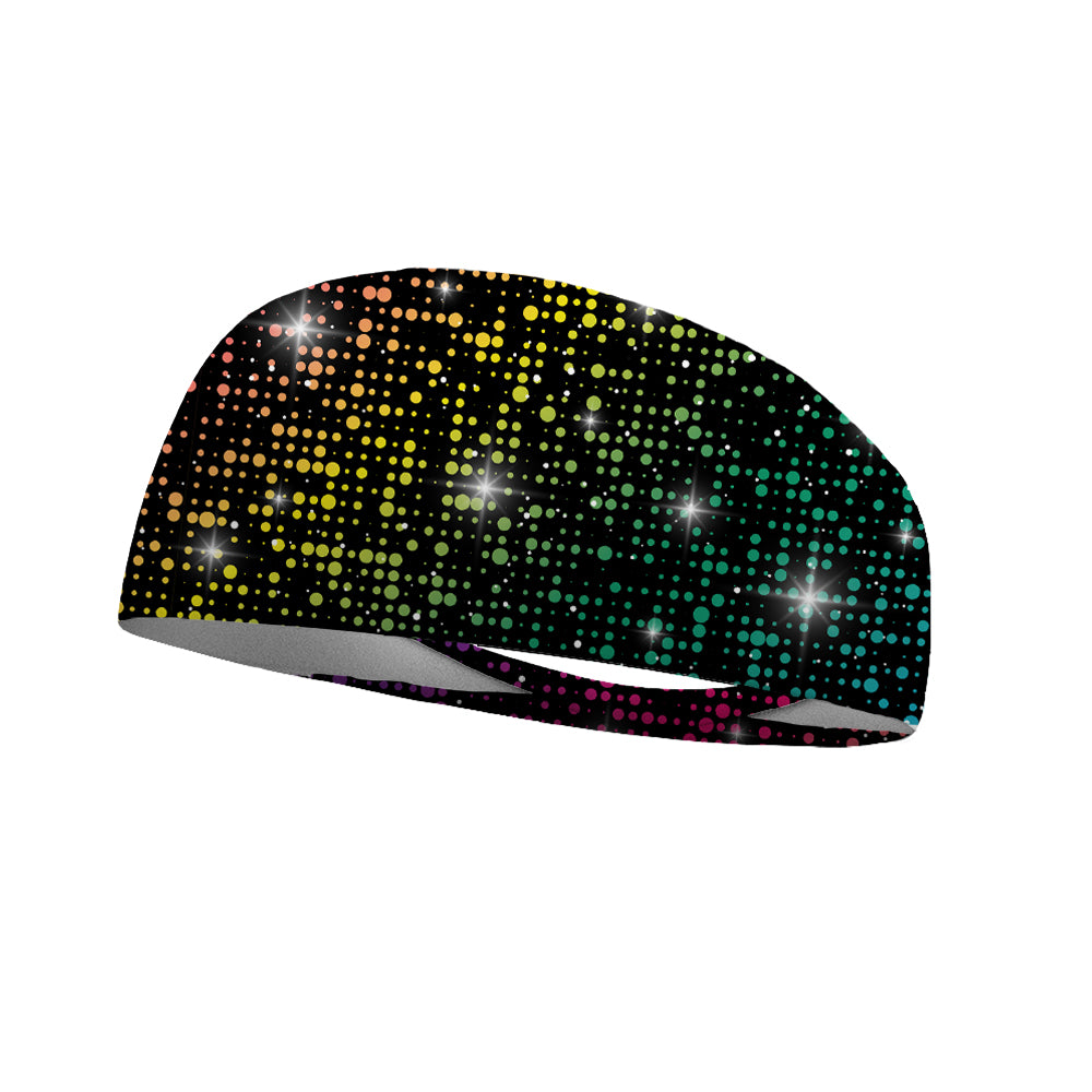 Rainbow Disco Wicking Headband