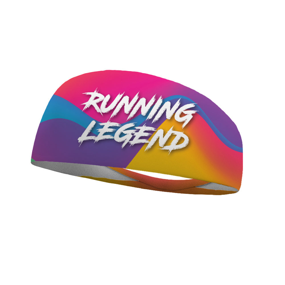 Running Legend Color Motivation Wicking Headband