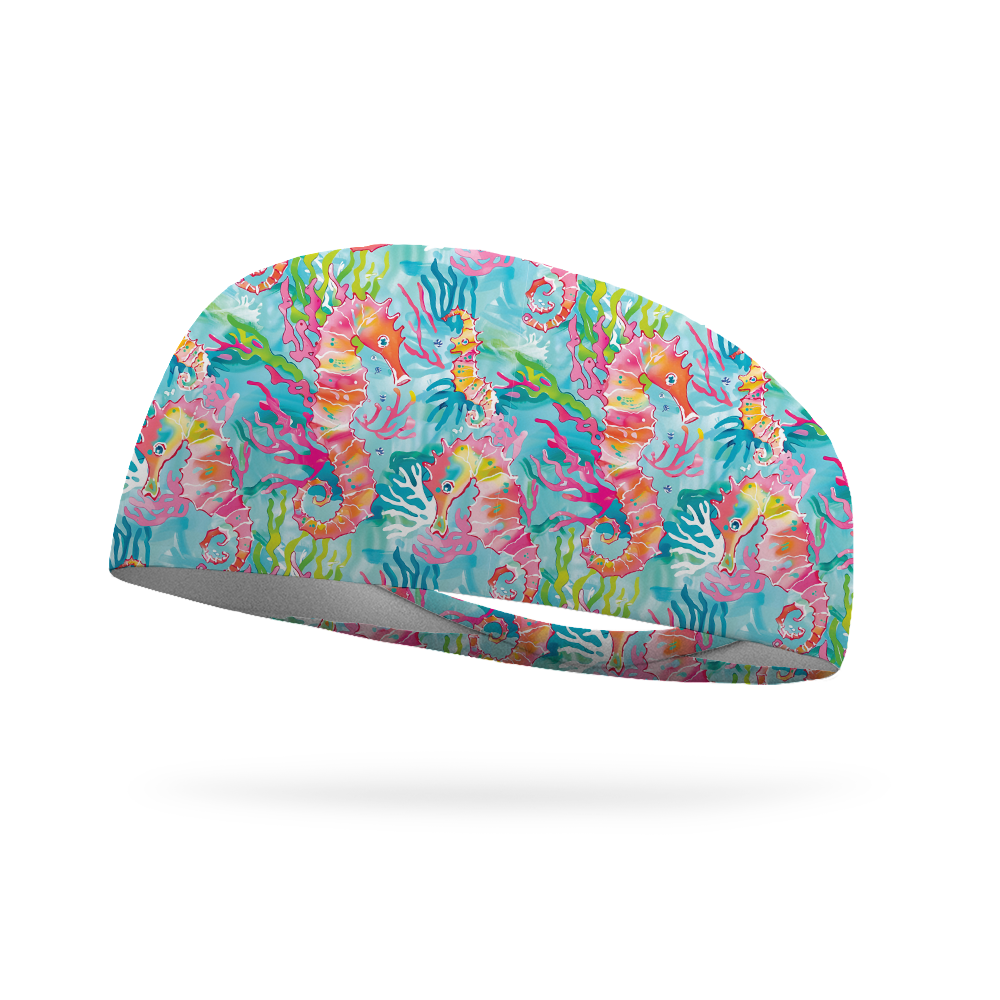 Sea Horse Splash Wicking Headband