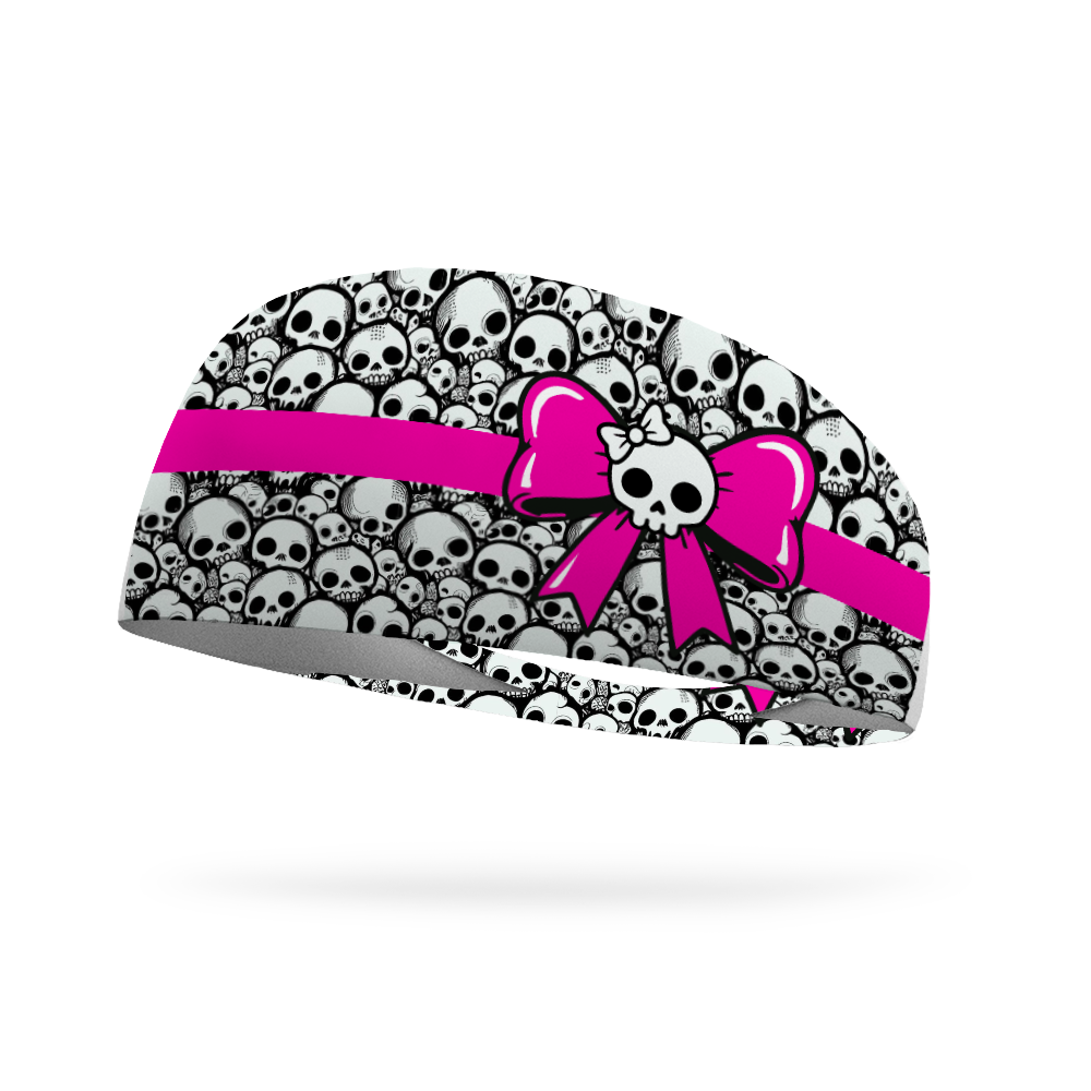 Skulls and Bow Wicking Headband