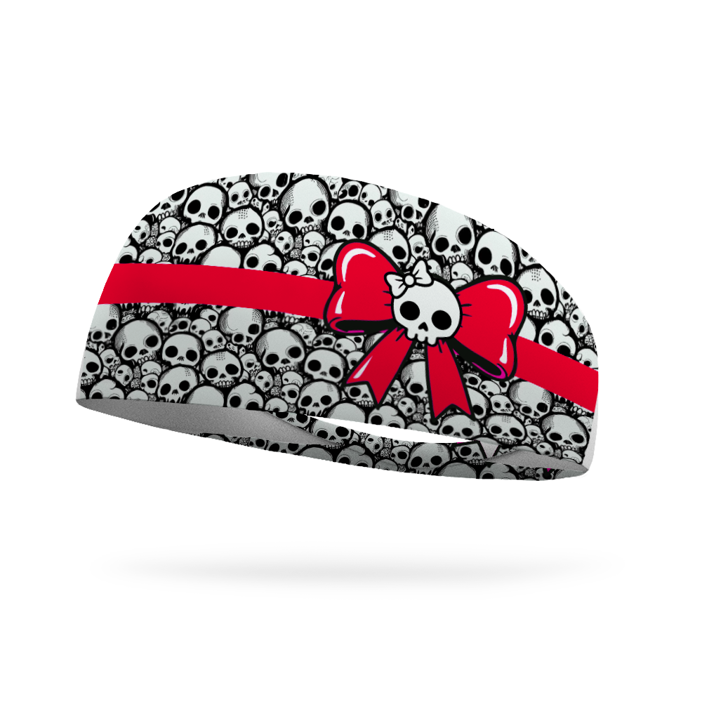 Skulls and Bow Wicking Headband