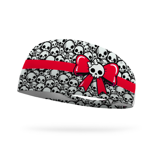 Skulls and Bow Wicking Headband
