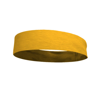 Solid color Athletic Yellow 3 inch Flat Back Sweat Wicking Headband