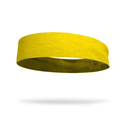 Solid color Athletic Yellow 4 Inch Flat Back Sweat Wicking Headband