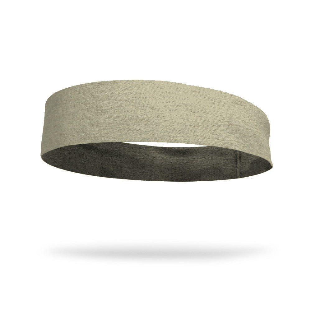 Solid color Beige Sand 3 inch Flat Back Sweat Wicking Headband