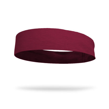 Solid color Burgundy 3 inch Flat Back Sweat Wicking Headband