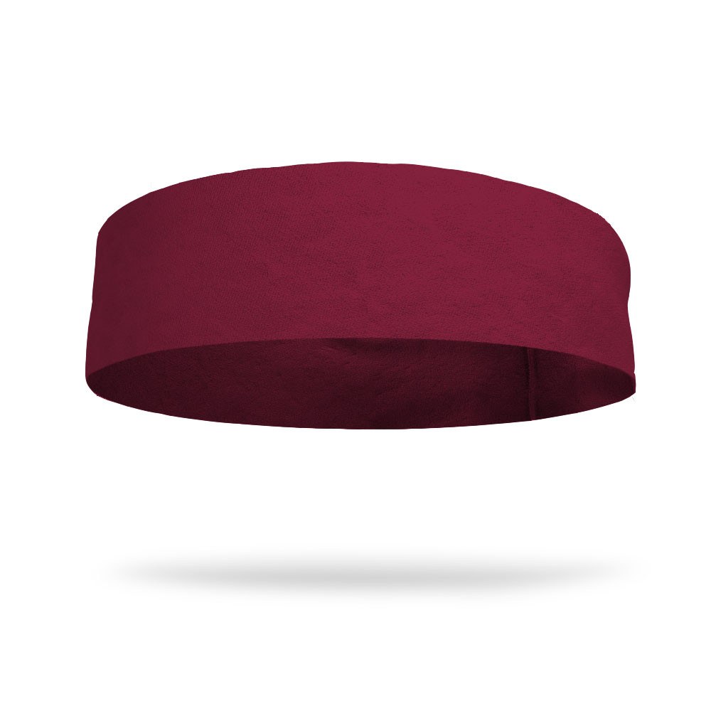 Solid color Burgundy 4 Inch Flat Back Sweat Wicking Headband