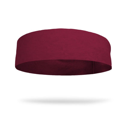 Solid color Burgundy 4 Inch Flat Back Sweat Wicking Headband