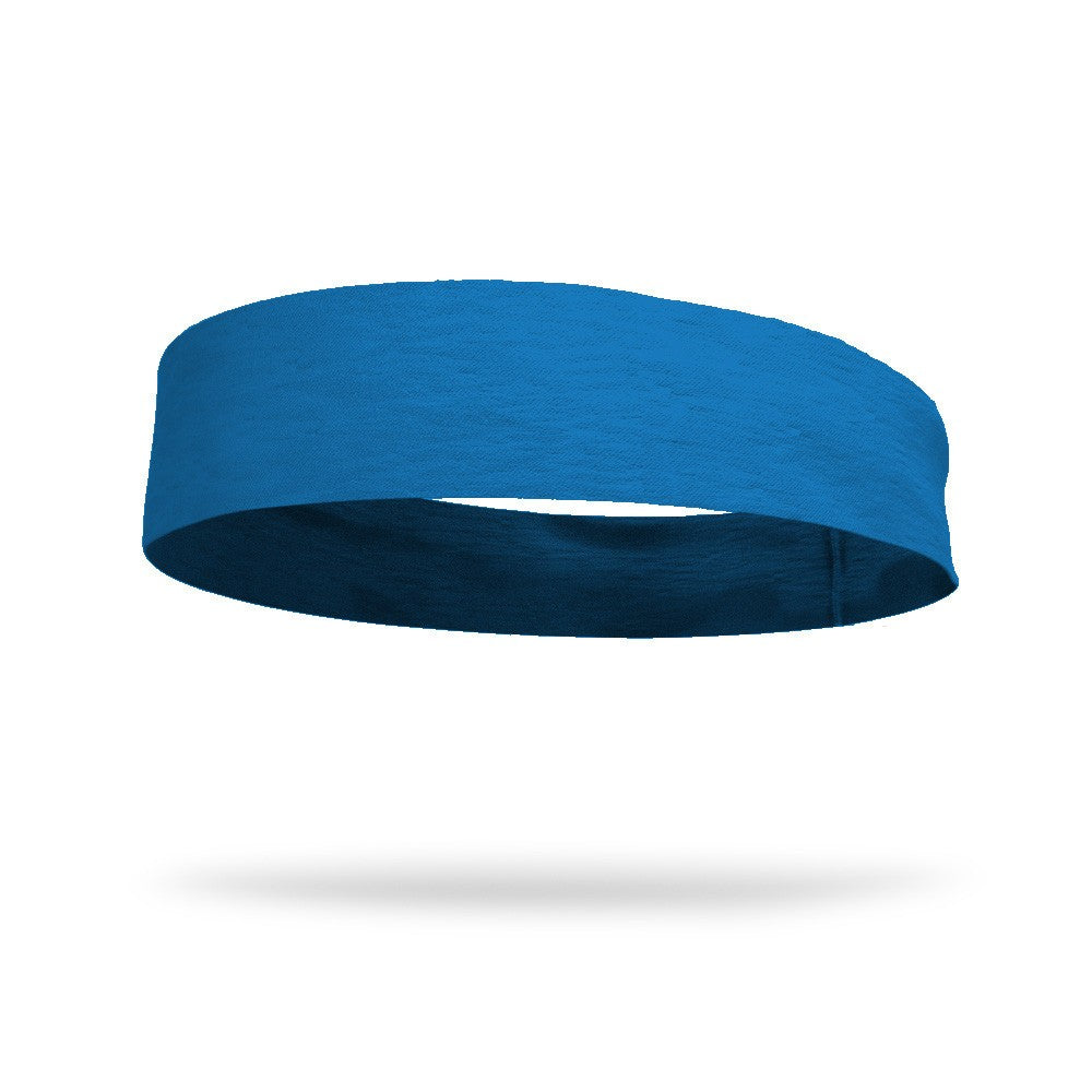 Solid color Caribbean Blue 3 inch Flat Back Sweat Wicking Headband