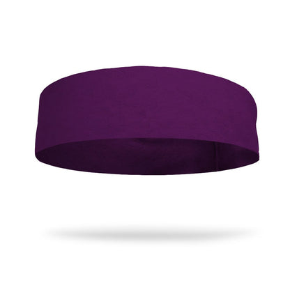 Solid color Eggplant 4 Inch Flat Back Sweat Wicking Headband