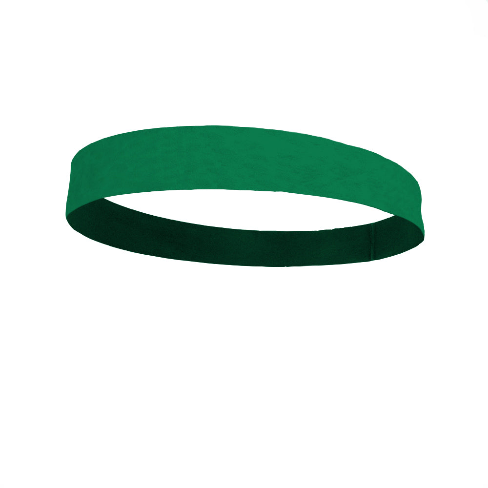 Solid color Forest Green 2 Inch Flat Back Sweat Wicking Headband