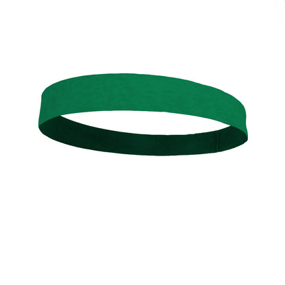 Solid color Forest Green 2 Inch Flat Back Sweat Wicking Headband