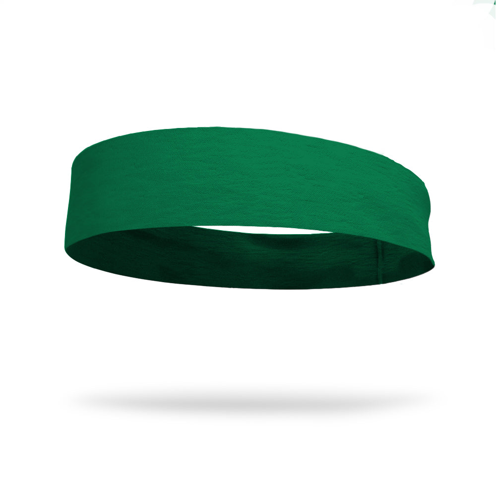 Solid color Forest Green 3 inch Flat Back Sweat Wicking Headband