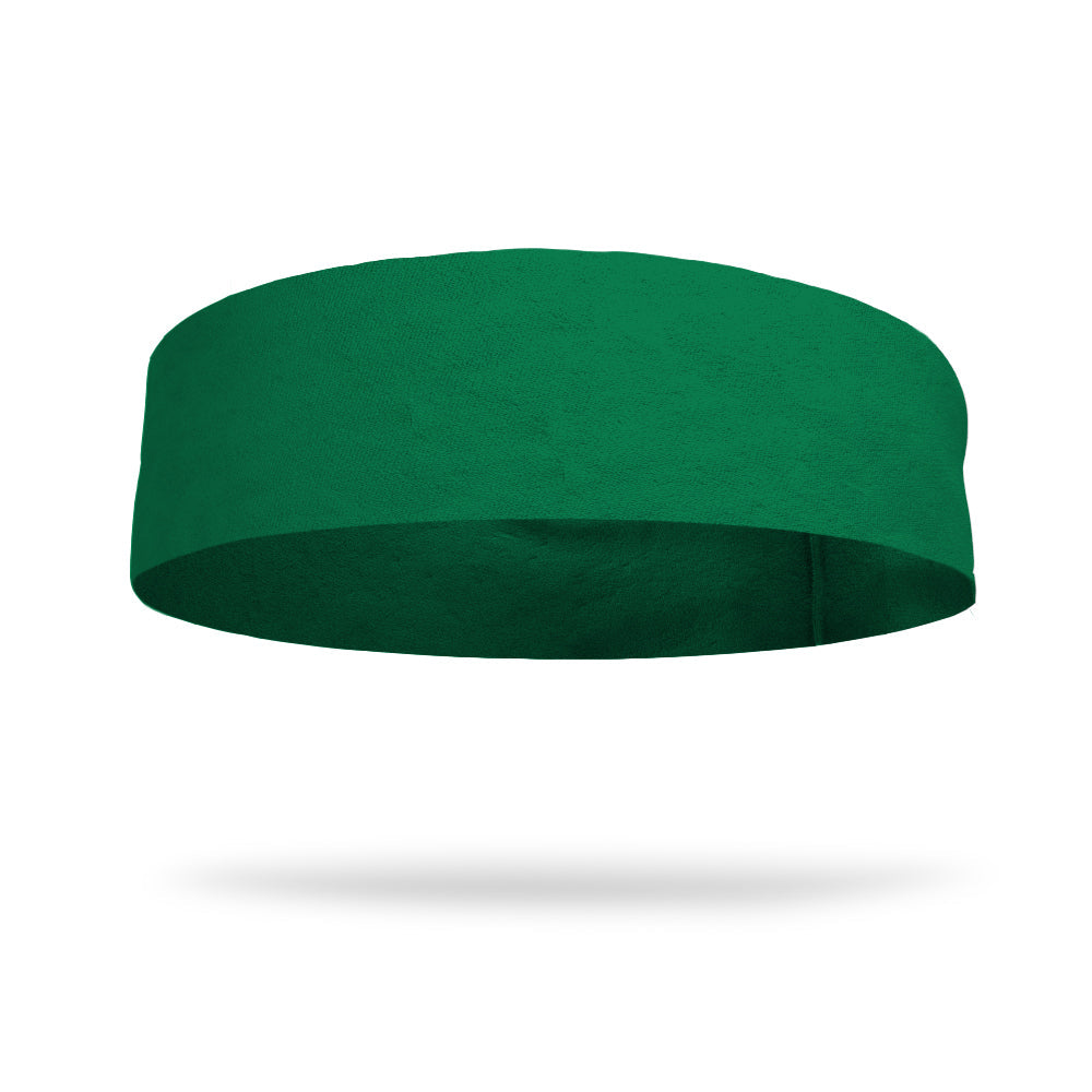 Solid color Forest Green 4 Inch Flat Back Sweat Wicking Headband