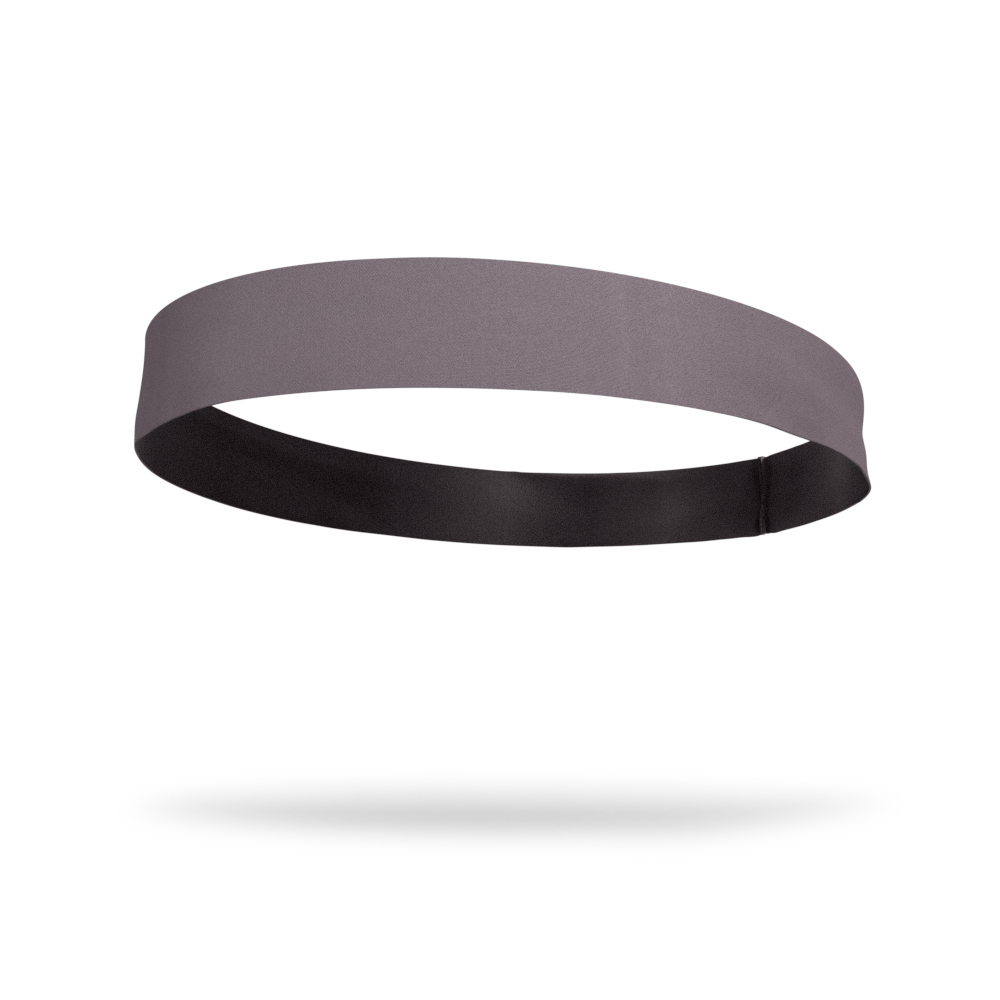 Solid color Gray 2 Inch Flat Back Sweat Wicking Headband