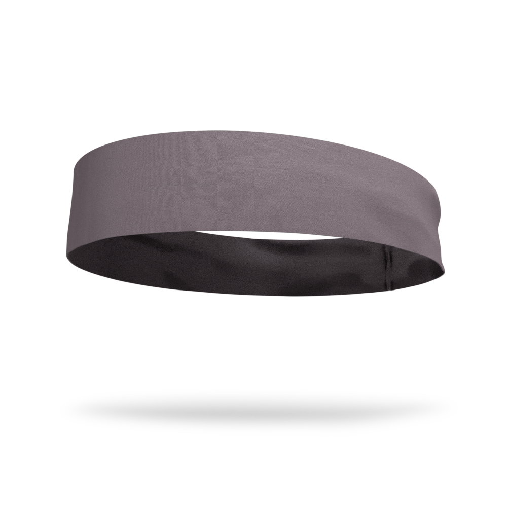 Solid color Gray 3 Inch Flat Back Sweat Wicking Headband